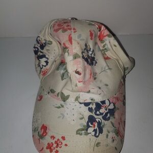 BCBGeneration Floral Cap with Red and Blue Accents